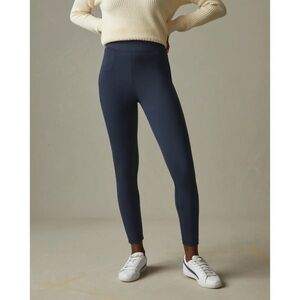 American Giant NO BS High Rise Ponte Slim Pant in Heritage Navy Size 16 Regular